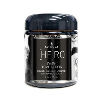 HERO Dark Temptation Luxury Aphrodisiac Massage Candle 4oz.- Ocean and Forest
